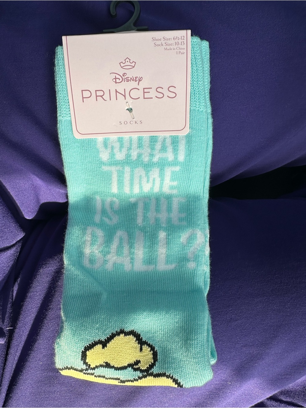 New Disney Princess Crew Socks Trio - Cinderella, Tiana & Snow White - Picture 4 of 11